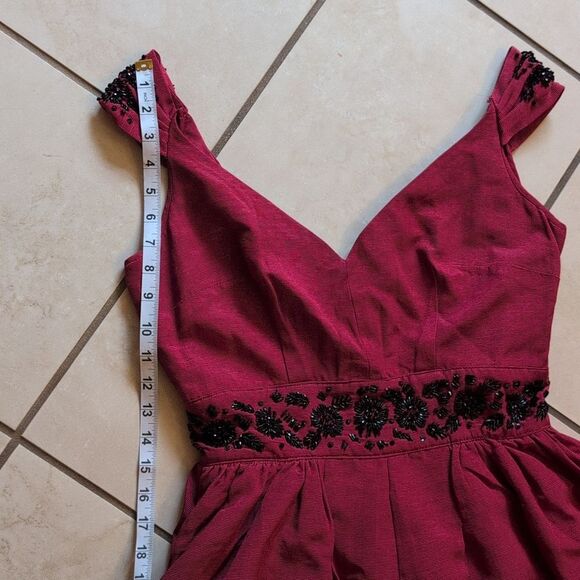 Trashy Diva Candice Gwinn Eva Marie Dress Red Ribbed Rayon Size 8 - Picture 12 of 13